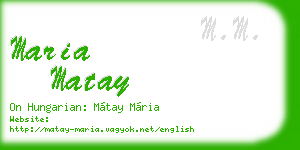 maria matay business card
